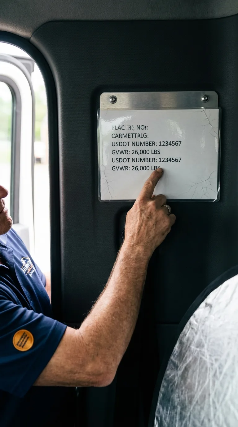 USDOT licensing placard verification in New Philadelphia